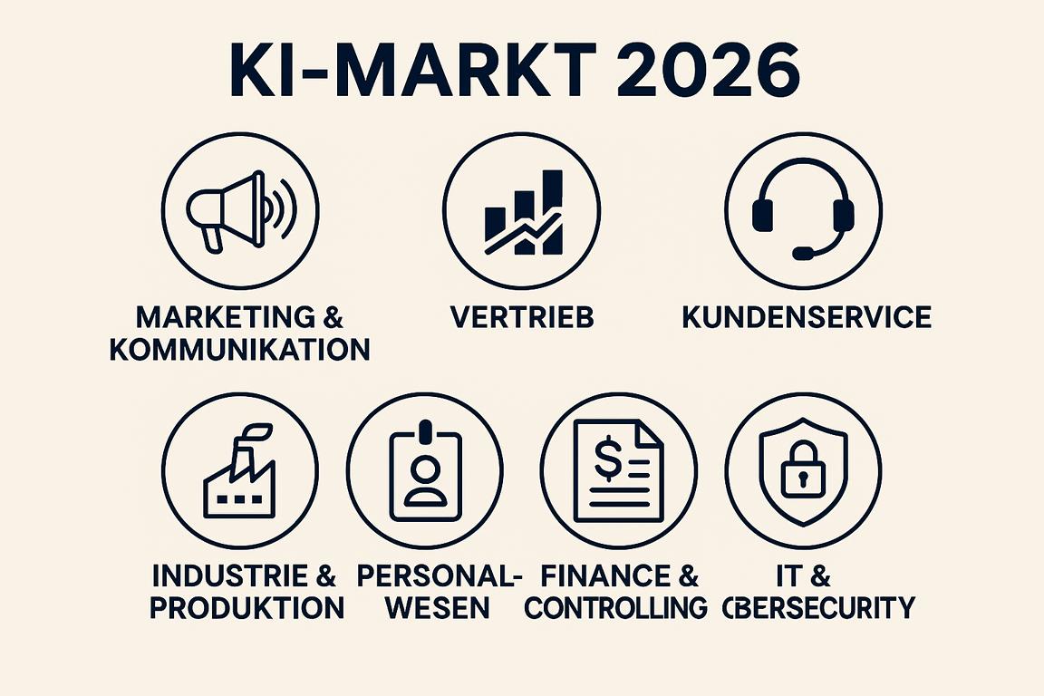 Der KI-Markt 2026 bietet Unternehmen zahlreiche Einstiegsmöglichkeiten zur Optimierung von Prozessen.